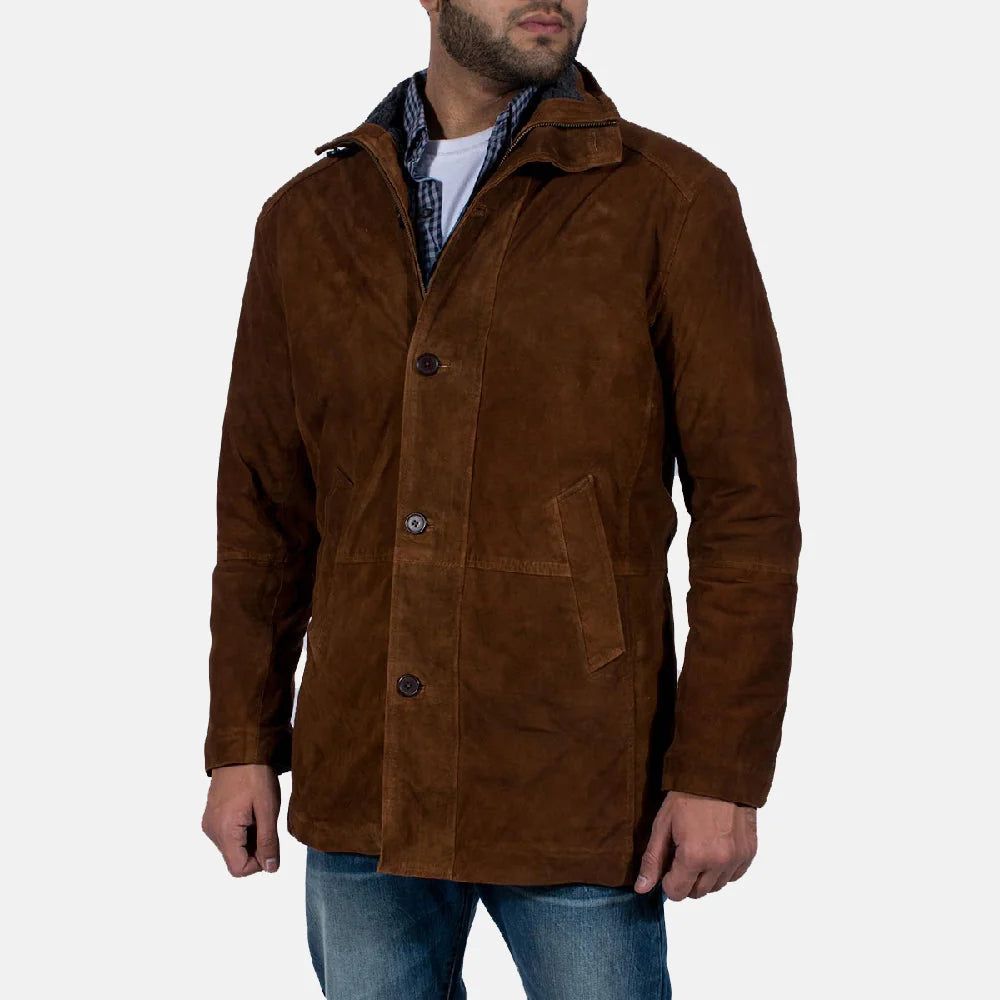 S Brown Suede Jacket