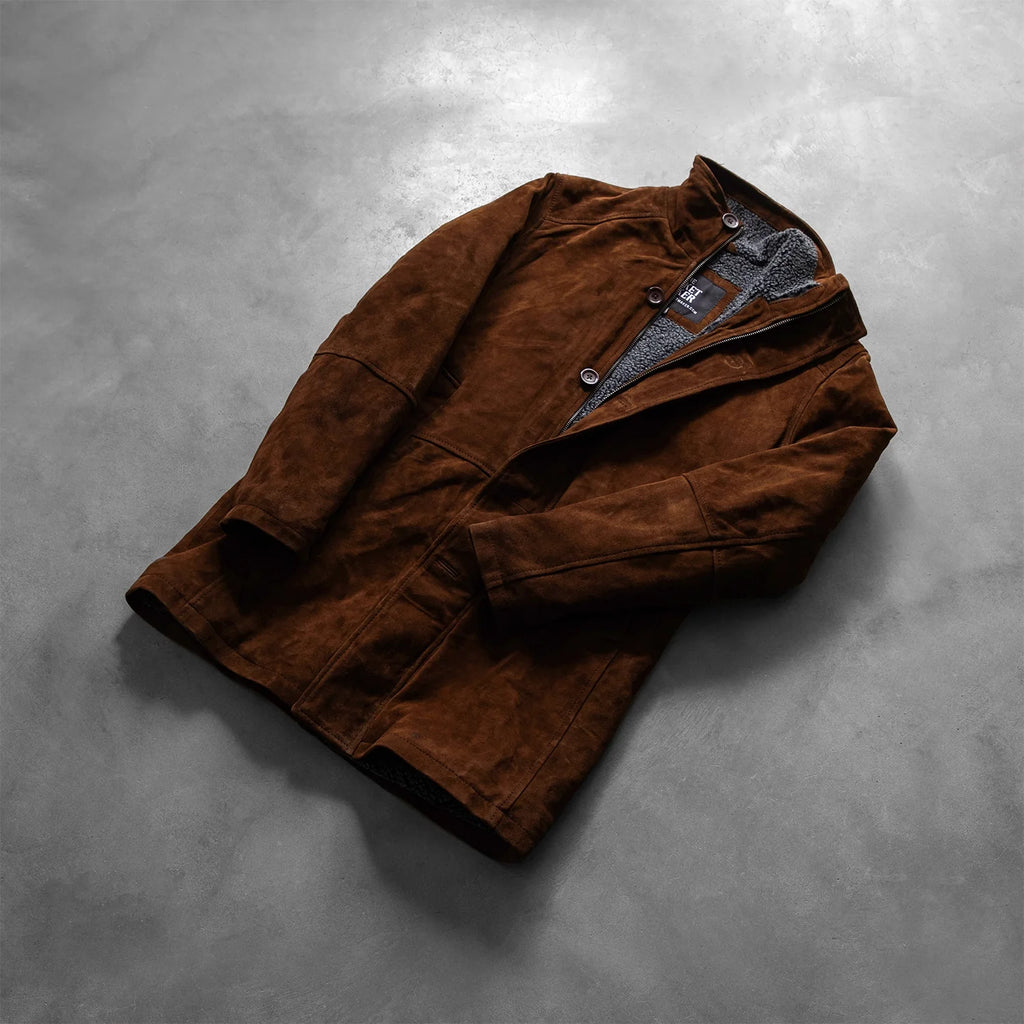 S Brown Suede Jacket