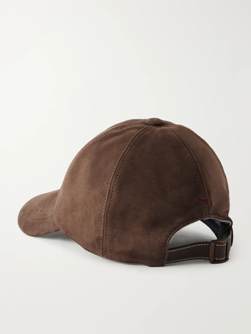 B CUCINELLI Logo-Embroidered Suede Cap