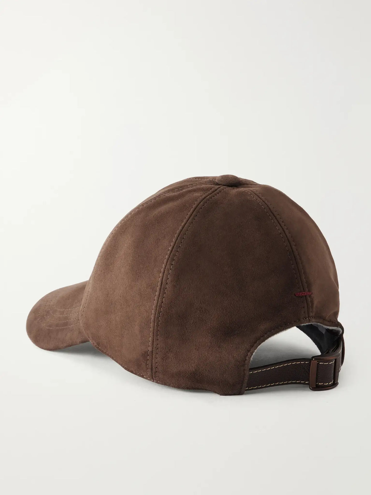 B CUCINELLI Logo-Embroidered Suede Cap